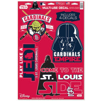 Wholesale-St. Louis Cardinals / Star Wars Darth Vader and Yoda Multi-Use Decal 11" x 17"