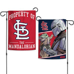 Wholesale-St. Louis Cardinals / Star Wars Mandalorian Garden Flags 2 sided 12.5" x 18"