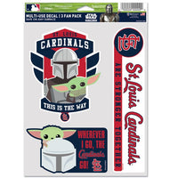 Wholesale-St. Louis Cardinals / Star Wars Mandalorian Multi Use 3 Fan Pack