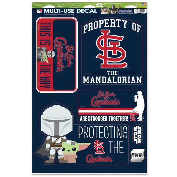 Wholesale-St. Louis Cardinals / Star Wars Mandalorian Multi-Use Decal 11" x 17"