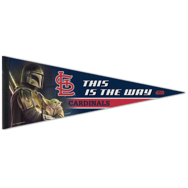 Wholesale-St. Louis Cardinals / Star Wars Mandalorian Premium Pennant 12" x 30"