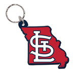 Wholesale-St. Louis Cardinals State Shape Keychain Freeform