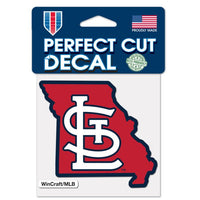 Wholesale-St. Louis Cardinals State Shape Perfect Cut Color Decal 4" x 4"