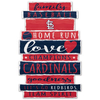 Wholesale-St. Louis Cardinals Wood Sign 11" x 17" 1/4" thick