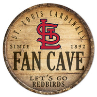 Wholesale-St. Louis Cardinals Wood Sign 14" Rnd