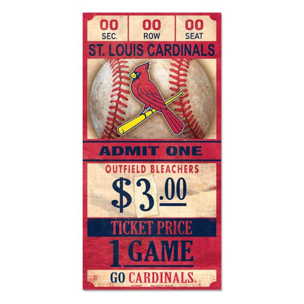 Wholesale-St. Louis Cardinals Wood Sign 6x12 3/8" thick