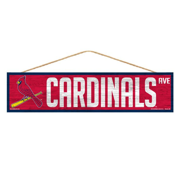 Wholesale-St. Louis Cardinals Wood Sign-with Rope 4" x 17"