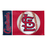 Wholesale-St. Louis Cardinals ball Flag - Deluxe 3' X 5'