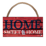 Wholesale-St. Louis Cardinals home sweet home Wood Sign w/Rope 5" x 10"