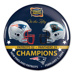 Wholesale-Super Bowl on the Fifty New England Patriots Button, carded 3"