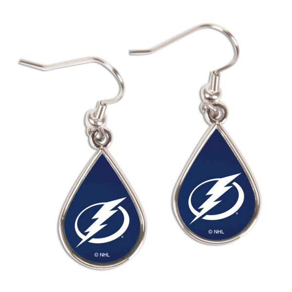 Wholesale-Tampa Bay Lightning Earrings Jewelry Carded Tear Drop