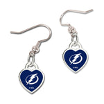 Wholesale-Tampa Bay Lightning Earrings w/3D Heart