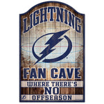 Wholesale-Tampa Bay Lightning FAN CAVE Wood Sign 11" x 17" 1/4" thick