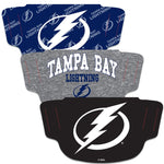 Wholesale-Tampa Bay Lightning Fan Mask Face Cover 3 Pack