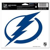 Wholesale-Tampa Bay Lightning Multi-Use Decal -Clear Bckrgd 5" x 6"