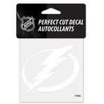 Wholesale-Tampa Bay Lightning Perfect Cut White Decal 4" x 4"