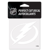 Wholesale-Tampa Bay Lightning Perfect Cut White Decal 4" x 4"