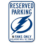 Wholesale-Tampa Bay Lightning Reserved Parking Plastic Sign 11" x 17"