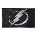 Wholesale-Tampa Bay Lightning SILVER Flag - Deluxe 3' X 5'