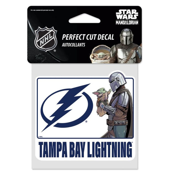 Wholesale-Tampa Bay Lightning / Star Wars Mandalorian Perfect Cut Color Decal 4" x 4"