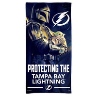 Wholesale-Tampa Bay Lightning / Star Wars Mandalorian Spectra Beach Towel 30" x 60"