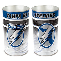 Wholesale-Tampa Bay Lightning Wastebasket - tapered 15"H