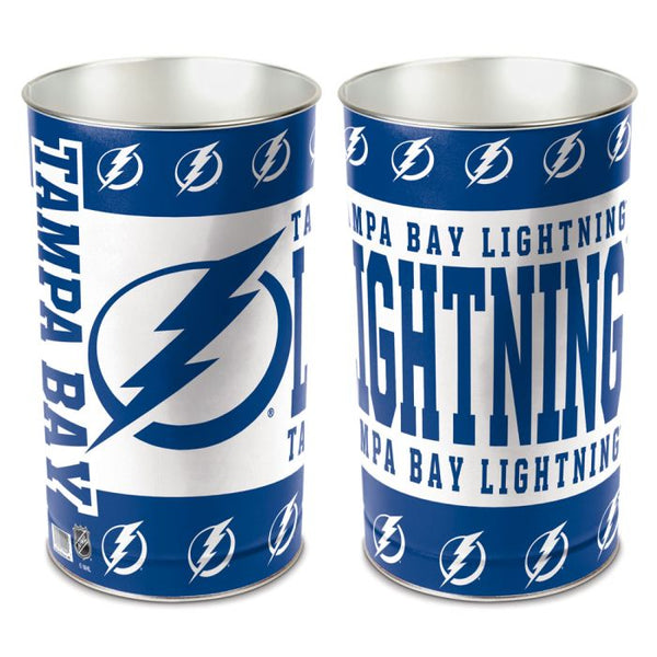 Wholesale-Tampa Bay Lightning Wastebasket - tapered 15"H