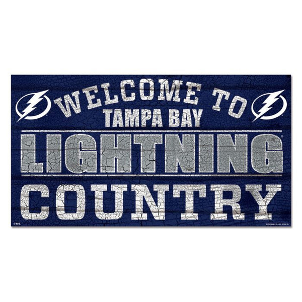 Wholesale-Tampa Bay Lightning Wood Sign 13"x24" 1/4" thick