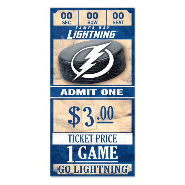 Wholesale-Tampa Bay Lightning Wood Sign 6x12 3/8" thick