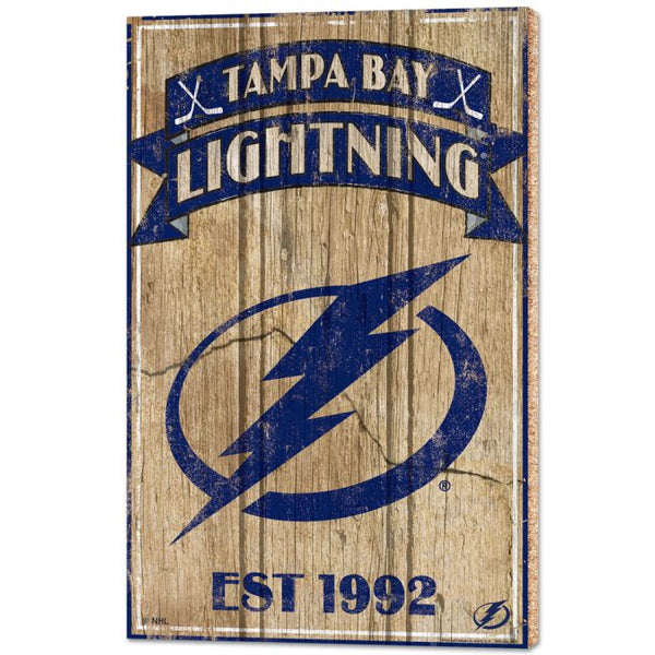 Wholesale-Tampa Bay Lightning Wood Signs - 1/2" thick 15" x 24"