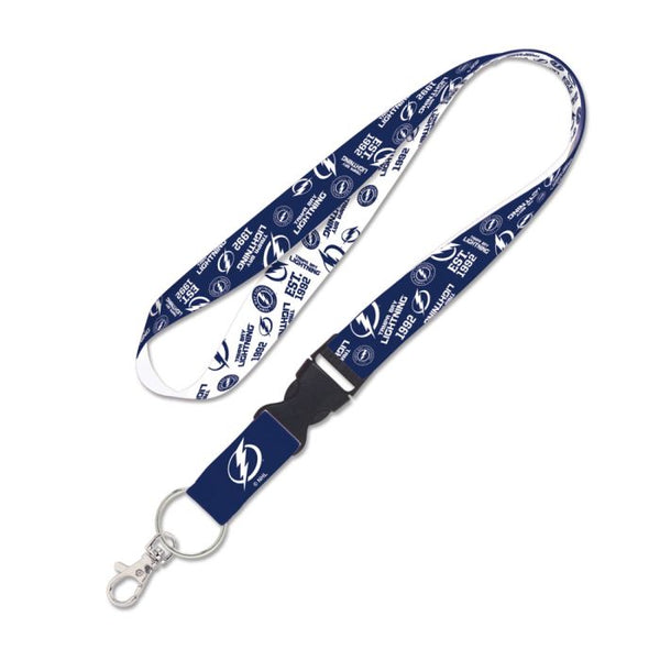 Wholesale-Tampa Bay Lightning scatter Lanyard w/detachable buckle 1"