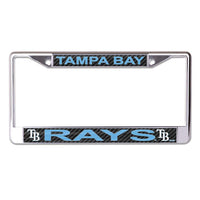 Wholesale-Tampa Bay Rays CARBON Lic Plt Frame S/L Printed