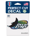 Wholesale-Tampa Bay Rays / Cooperstown Cooperstown Perfect Cut Color Decal 4" x 4"