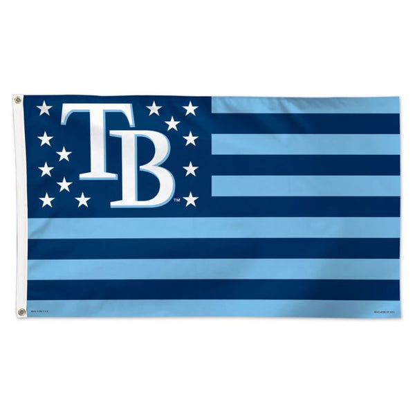 Wholesale-Tampa Bay Rays / Patriotic Flag - Deluxe 3' X 5'
