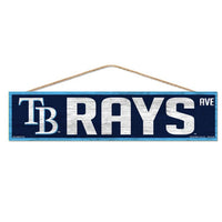 Wholesale-Tampa Bay Rays Wood Sign-with Rope 4" x 17"