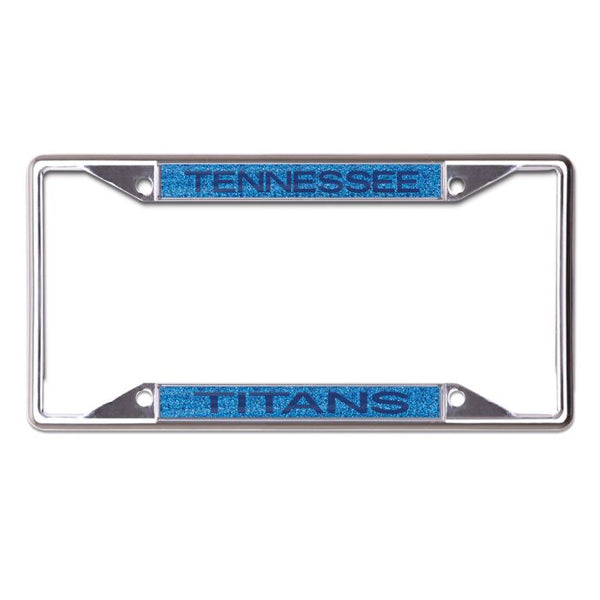 Wholesale-Tennessee Titans GLITTER BACKGROUND Lic Plt Frame S/S Printed