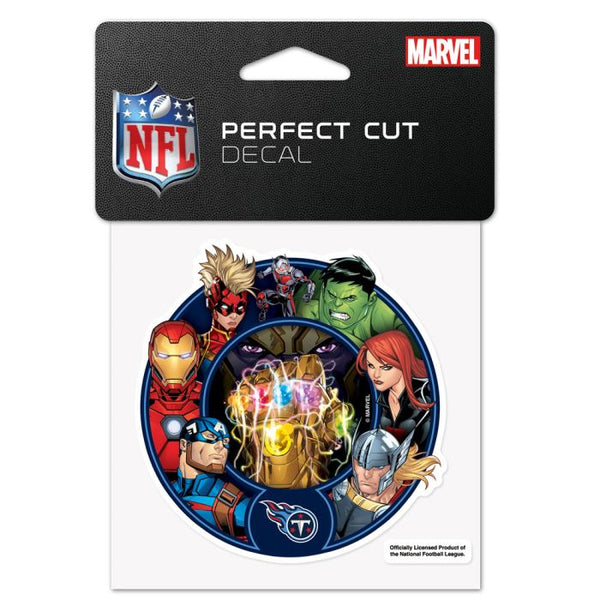 Wholesale-Tennessee Titans / Marvel (C) 2021 Marvel Perfect Cut Color Decal 4" x 4"