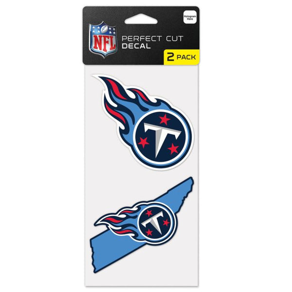 Wholesale-Tennessee Titans STATE SHAPE Perfect Cut Decal Set of two 4"x4"