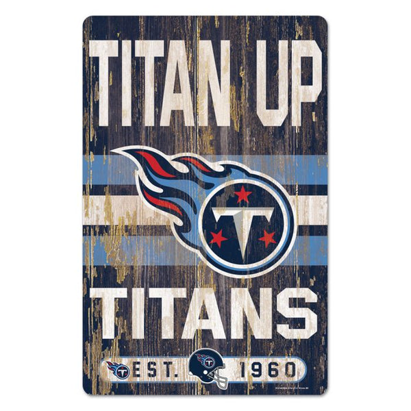 Wholesale-Tennessee Titans Slogan Wood Sign 11" x 17" 1/4" thick