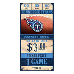 Wholesale-Tennessee Titans Ticket Wood Sign 6x12 3/8" thick
