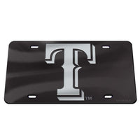 Wholesale-Texas Rangers BLACK Specialty Acrylic License Plate