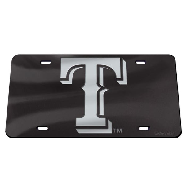 Wholesale-Texas Rangers BLACK Specialty Acrylic License Plate