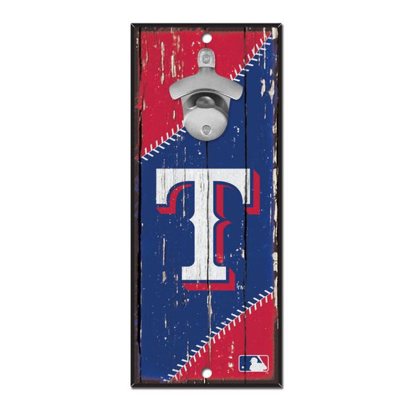 Wholesale-Texas Rangers Bottle Opener Sign 5x11