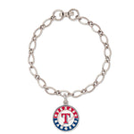 Wholesale-Texas Rangers Bracelet w/Charm Jewelry Carded