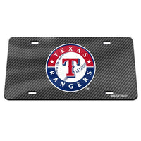 Wholesale-Texas Rangers CARBON Specialty Acrylic License Plate