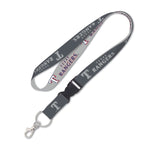 Wholesale-Texas Rangers CHARCOAL Lanyard w/detachable buckle 1"