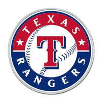 Wholesale-Texas Rangers Colored Chrome Free Form Auto Emblem