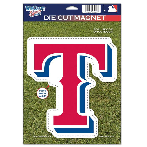 Wholesale-Texas Rangers Die Cut Logo Magnet 6.25" x 9"