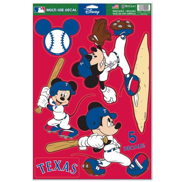 Wholesale-Texas Rangers / Disney MICKEY Multi-Use Decal 11" x 17"