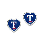 Wholesale-Texas Rangers Earrings w/3D Heart